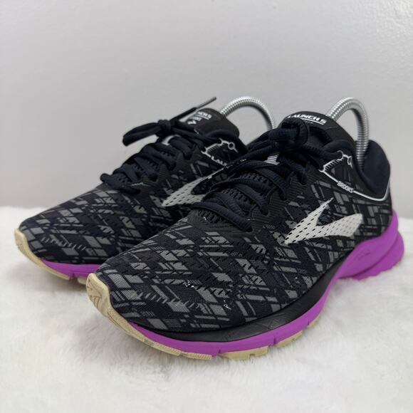 Brooks Launch 5 Women’s Running Shoes – Black/Purple Mesh – US 7.5B - Picture 2 of 11